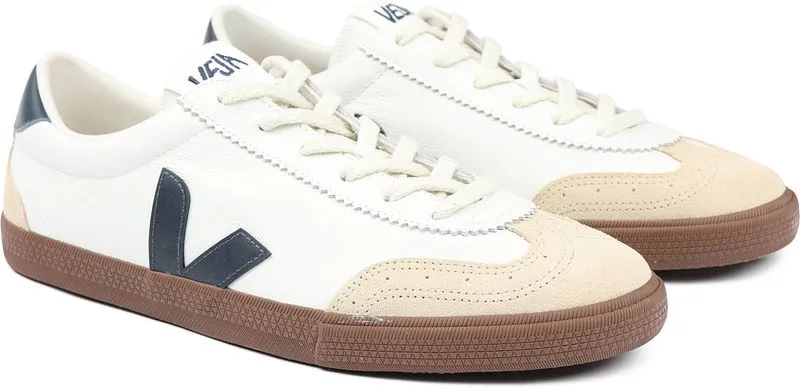 Veja Veja Herren-Sneakers Volley OT Leather White Nautico Bark – Produktbild 8 von 8