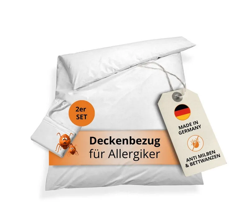 sleepling Bettbezug Encasing Bettdecke, (2 St), Milbenbezug, milbenkotdicht, Hausstauballergiker, Weiß, – Produktbild 2 von 5