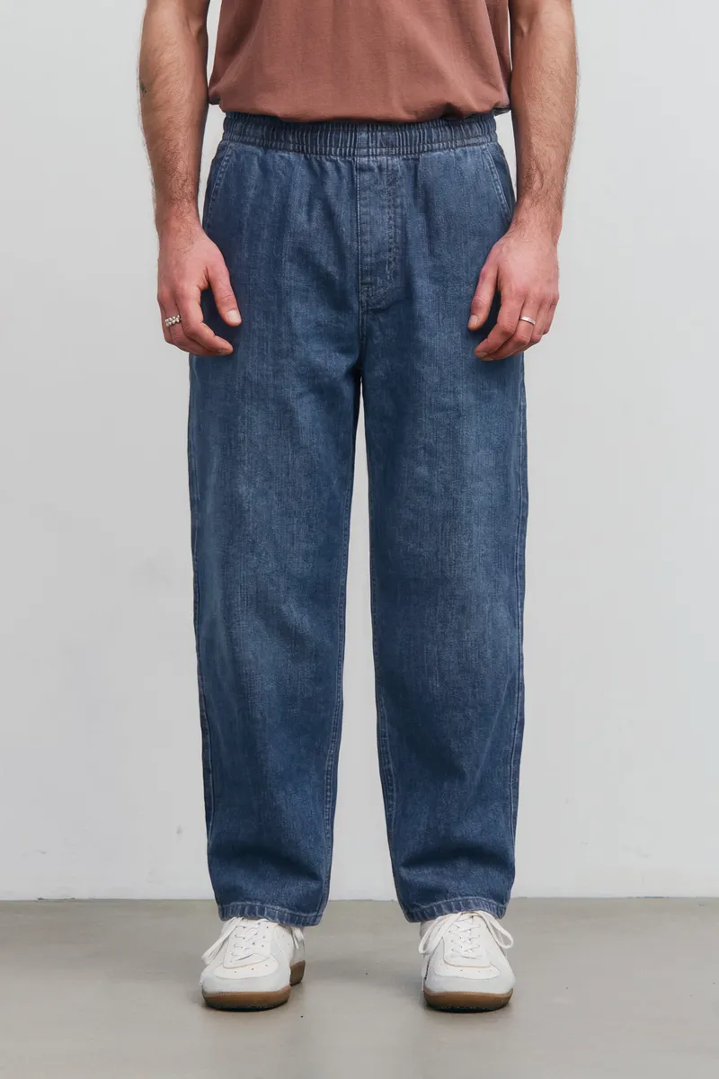 Rotholz Rotholz Herren vegan Hose Denim Weit Blau, Dunkelblau, – Produktbild 2 von 2
