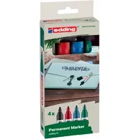 Edding 4er Set edding Permanentmarker "21 EcoLine" farbig sortiert – Produktbild 4 von 4