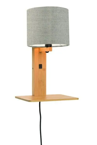 GOOD&MOJO GOOD&MOJO Naturel Wandlampe Andes, Dunkel leinen, – Produktbild 2 von 4