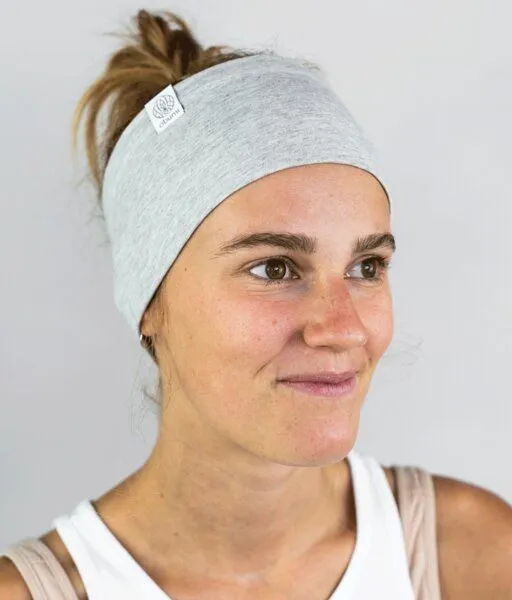 obumi obumi STIRNBAND BREIT AUS BIO JERSEY IN VIELEN FARBEN, Light grey, – Produktbild 2 von 4