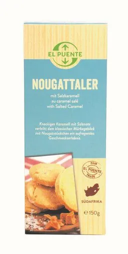 El Puente El Puente Nougattaler - Mürbekekse mit Nougat & Salzkaramell | Fair Trade – Produktbild 1 von 1