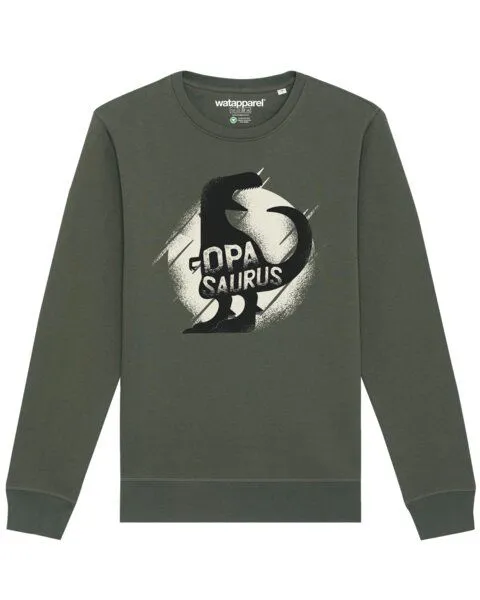 watapparel watapparel Sweatshirt Unisex Opasaurus, Khaki, – Produktbild 1 von 3