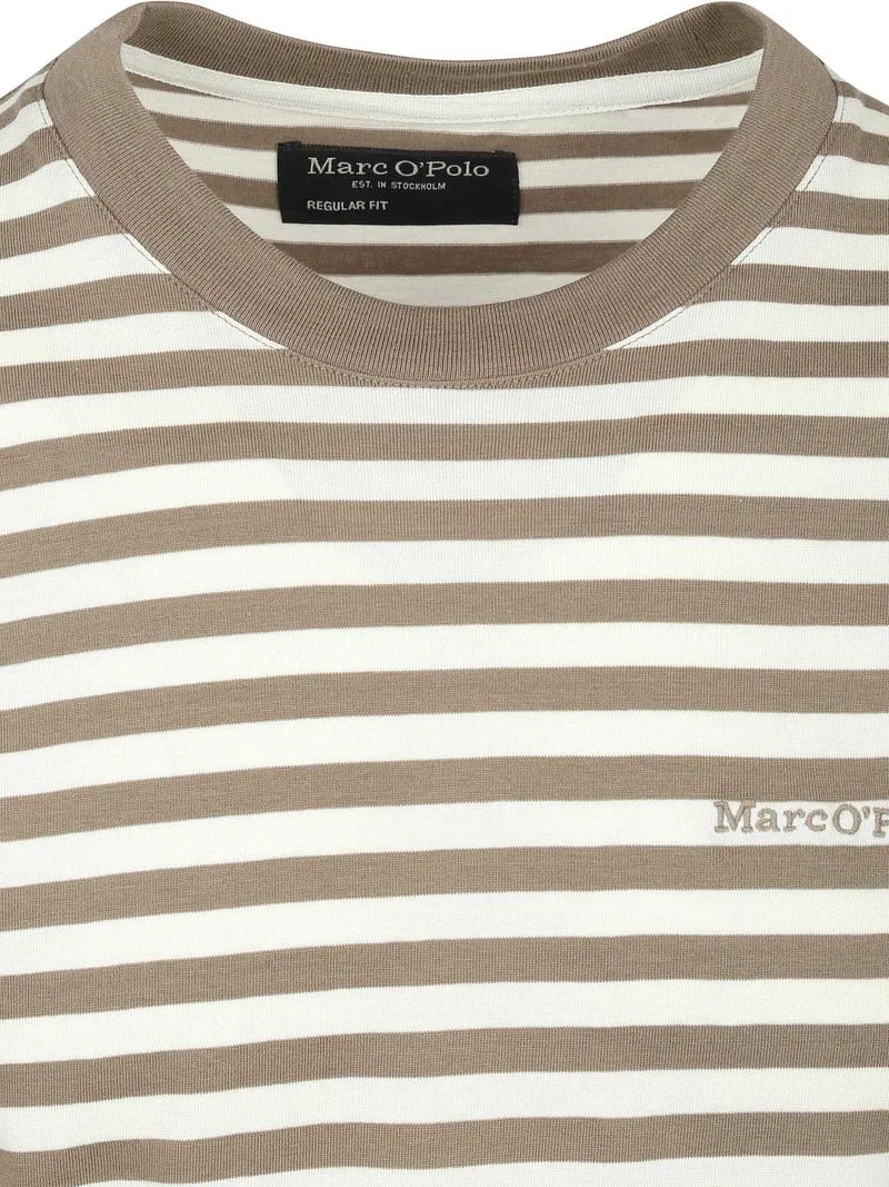 Marc O'Polo Marc O'Polo T-Shirt Stripes Khaki - Größe XL, Khaki, – Produktbild 5 von 5