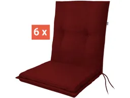 Doppler doppler Auflage "STAR" für Niederlehner, 6er-Pack, 100x48x6 cm, Polyester, bordeaux – Produktbild 1 von 1