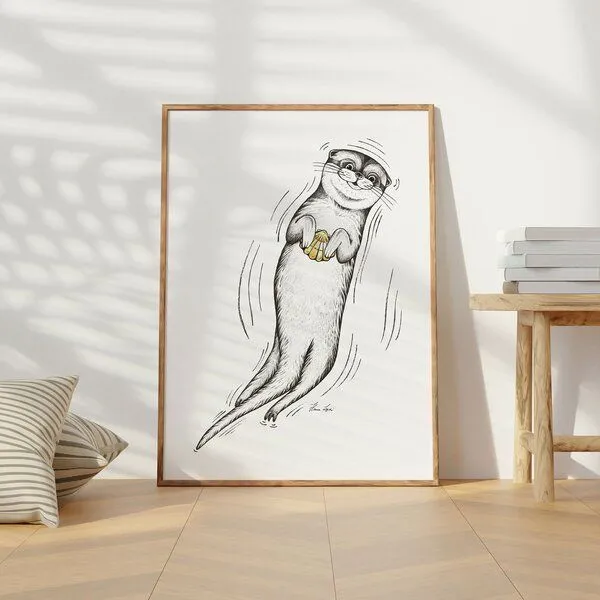 LIGARTI Kunstdruck »Muschelotter« von LIGARTI | A4, A3 oder A2 | Wandbild | Poster | Kunst – Produktbild 2 von 3
