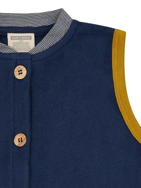 loud + proud loud + proud Babys & Kinder Weste aus Baumwoll-Fleece, GOTS-zertifiziert, Ultramarine(blau), – Produktbild 6 von 6