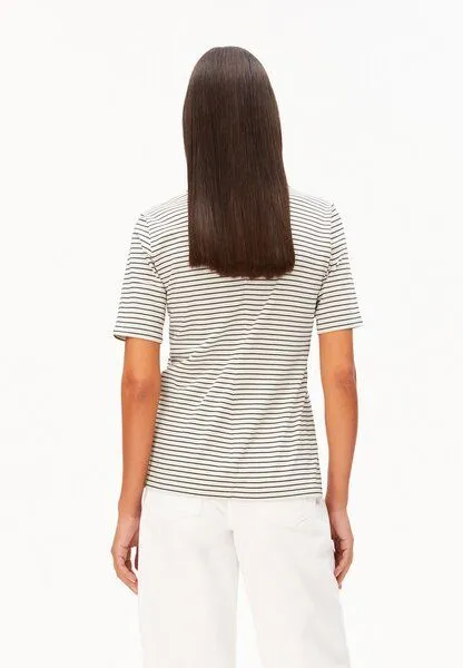 ARMEDANGELS ARMEDANGELS NALITAA STRIPE Damen Bio-Baumwoll Mix, Oatmilk-black, – Produktbild 2 von 4