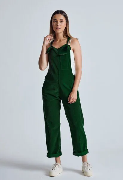 Flax and Loom Flax and Loom Cord Latzhose Mary Lou, Winter green, – Produktbild 2 von 7