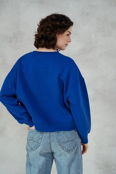 Kultgut Kultgut Goodness Sweater 100% Bio-Baumwolle - Ein schöner Allrounder im Boxistyle, Blau, – Produktbild 2 von 4