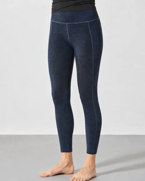 HempAge HempAge Yoga Leggins Jersey Hanf/Biobaumwolle, Navy (blau), – Produktbild 2 von 4
