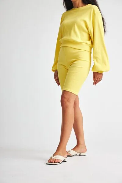 Baìge the Label Baìge the Label Biker Shorts Basia, Lemon, – Produktbild 2 von 4