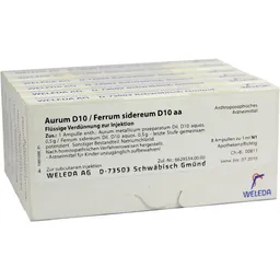 Weleda WELEDA AURUM D 10/Ferrum sidereum D 10 aa Ampullen 48X1 ml Ampullen – Produktbild 1 von 1