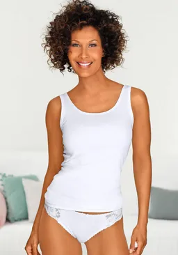 petite fleur by Lascana Achselhemd weiß – Produktbild 1 von 1