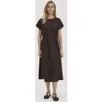 hessnatur hessnatur Gewebe Kleid mit Wickeloptik Midi aus reinem Leinen, Kakao braun, – Produktbild 2 von 5