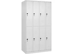 C+P C+P Doppelstock-Spind Classic PLUS, 8 Fächer, 1850x1000x500mm, Verkehrsweiß/Verkehrsweiß – Produktbild 1 von 1