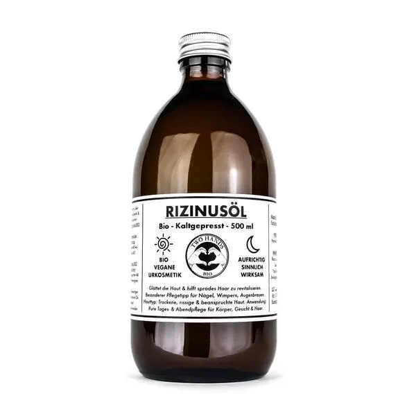 Two Hands BIO Two Hands BIO Rizinusöl - Kaltgepresst - 500 ml – Produktbild 1 von 1