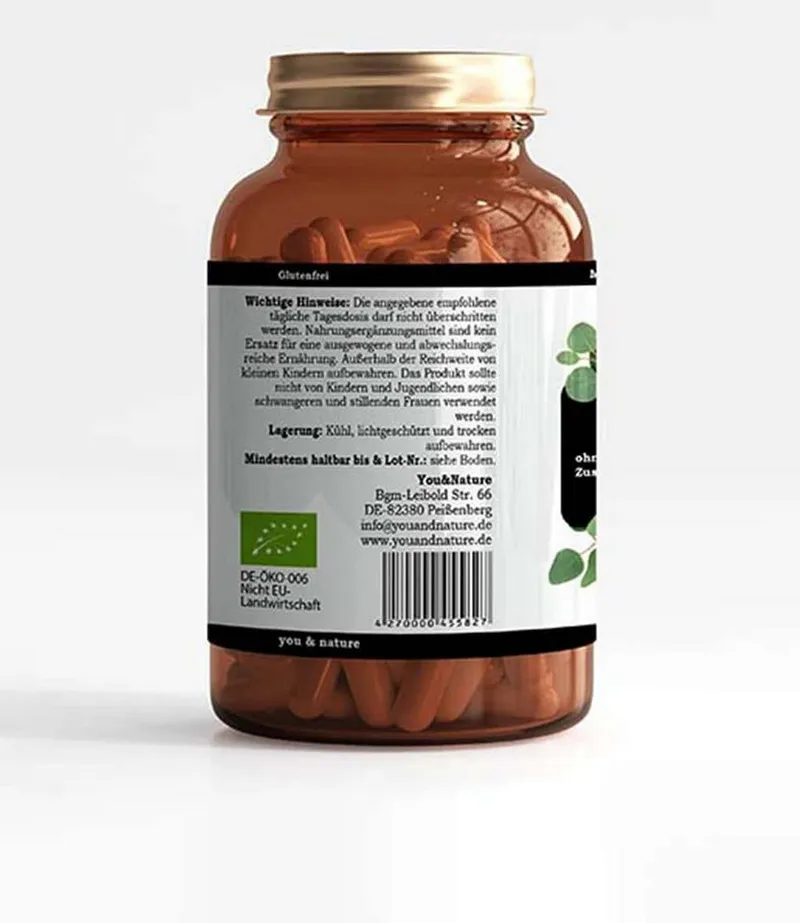 You&Nature Bio Maca schwarz 500 mg, 300 Tabletten vegan Tabletten, 300 er 300 St., 150 g, Laktosefrei, Ohne Nüsse, Sojafrei, Gelatinefrei, Glutenfrei – Produktbild 3 von 4