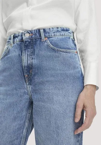 hessnatur hessnatur Jeans NIVA Tapered Leg aus reiner Bio-Baumwolle, Medium blue, – Produktbild 1 von 4