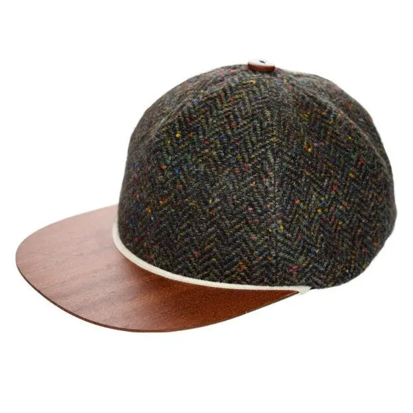 Lou-i Lou-i Tweed Cap mit edlem Holzschild Made in Germany - Sehr bequeme Wintercap, Grün, – Produktbild 1 von 4