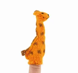 El Puente El Puente Gestrickte Fingerpuppe "Giraffe" | Fair Trade & Handmade aus Peru – Produktbild 1 von 1