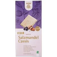 gepa GEPA Weiße Bio-Schokolade "Salzmandel Cassis", vegan, 100 g – Produktbild 1 von 1