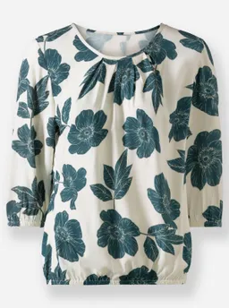Witt Druckbluse champagner-petrol-bedruckt – Produktbild 1 von 1