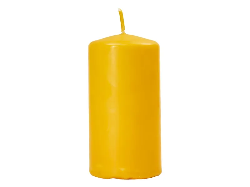 BIOKEMA BIOKEMA Stumpenkerze aus Biomasse 60 x 120 mm, Gelb, – Produktbild 1 von 3