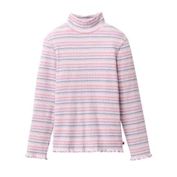 People Wear Organic People Wear Organic Langarmshirt mit Stehkragen, bunt geringelt aus 95%Bio-Baumwolle – Produktbild 1 von 1