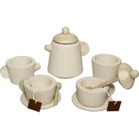 PlanToys PlanToys Tee-Set für die Kinderküche aus recyceltem Kautschukholz Maße 7,5 x 9,0 x 9,5 cm – Produktbild 1 von 1