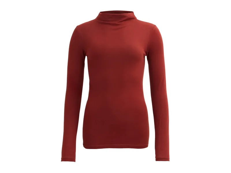People Wear Organic People Wear Organic Langarm-Shirt Rollkragen terrakotta L, Rot, braun, – Produktbild 1 von 1