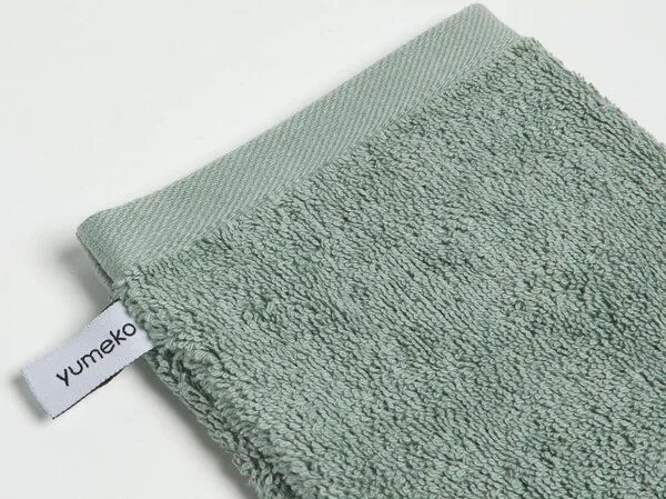 Yumeko Waschlappen Terry 15x22 - 4 Stk. Yumeko aus Bio-Baumwolle, Sea green, – Produktbild 3 von 3