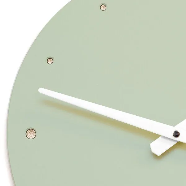 klotzaufklotz klotzaufklotz Wanduhr Linoleum, Blassgrün, – Produktbild 3 von 4