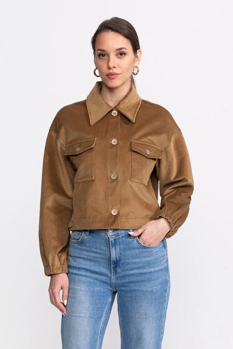 De IONESCU De IONESCU Damen vegan Jacke Corduroy Sibiel, Hellbraun, – Produktbild 2 von 2