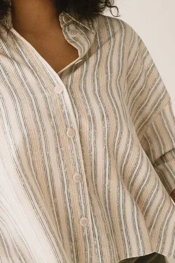 TIRALAHILACHA TIRALAHILACHA Hallow Tencel oversized trace print shirt – Produktbild 1 von 1