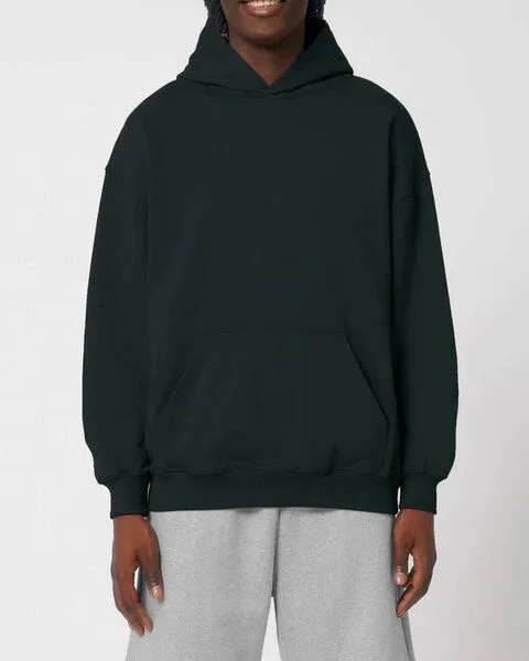 YTWOO YTWOO Oversized Unisex Hoodie mit Kängurutasche, Dry, nachhaltig, Bio-Baumwolle, Schwarz, – Produktbild 3 von 4