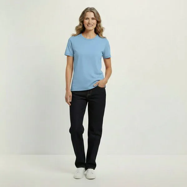 YTWOO YTWOO Regular Damen T-Shirt Light, Sky blue, – Produktbild 2 von 3