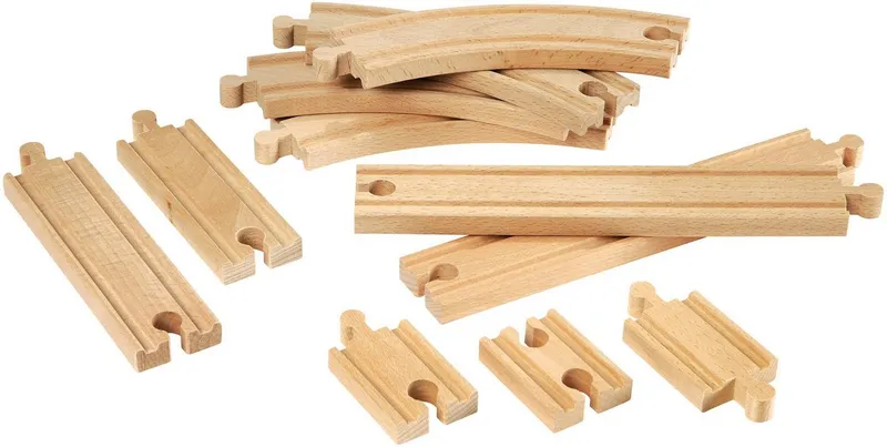 BRIO BRIO Gleise-Set BRIO® WORLD, Kleines Schienensortiment, (Set), aus Holz, FSC® - schützt Wald, Beige, – Produktbild 2 von 4