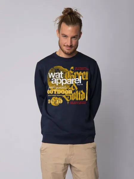 watapparel watapparel Sweatshirt Unisex LIMITED EDITION LOGO PRINT 02, French navy, – Produktbild 2 von 4