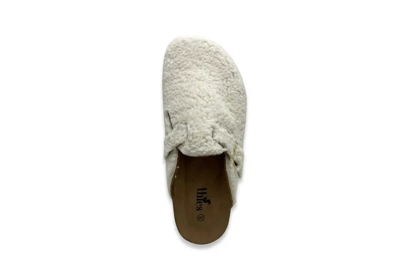 thies thies 1856 Eco Teddy Clog Vegan Clog, Weiß, – Produktbild 5 von 5