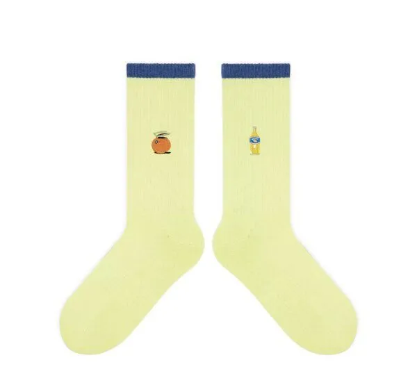 von Jungfeld von Jungfeld Mix & Match Tennis Socken mit Stickmotiven, Hellgrün, – Produktbild 2 von 4