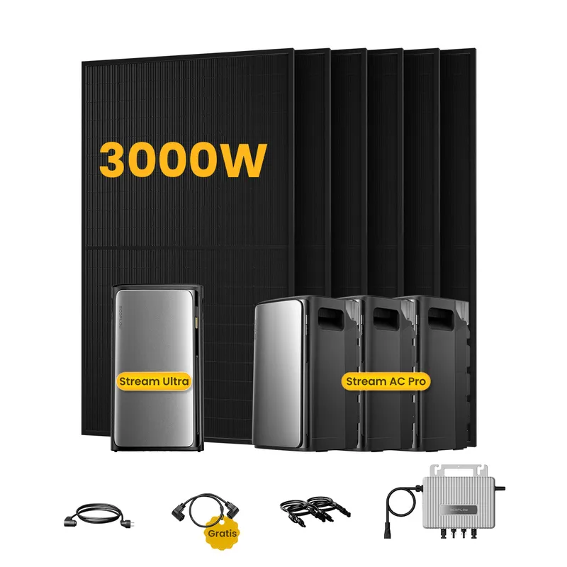 EcoFlow EcoFlow Stream Ultra, All-in-One Speicher für Balkonkraftwerke, mit 6 x 500 Bifaziale Solarmodule, by Powerness (deal) - Stream Ultra + 3 x Stream AC Pro | 7680Wh / ohne Zubehör / Selbstabholung – Produktbild 1 von 1
