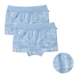 People Wear Organic People Wear Organic 2er-Pack Boxershorts, Set "Unterwasserwelt", weiß-blau geringelt und bedruckt, aus Bio-Baumwolle – Produktbild 1 von 1