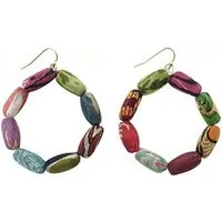 Worldfinds Worldfinds Kantha Ohrringe Kai Hoops, Bunt, – Produktbild 1 von 1