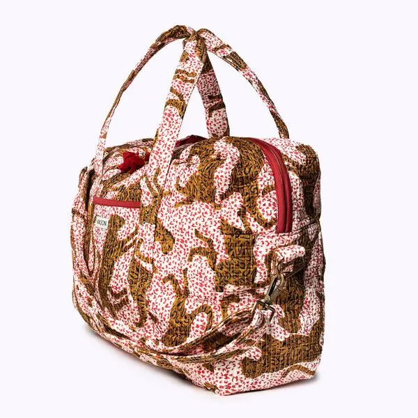 KIKOONI KIKOONI handgefertigte große Reisetasche TRAVELER BAG, H.leopard, – Produktbild 3 von 4