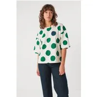 SKFK SKFK Damen vegan T-Shirt Lariz Weiß/Grün, Weiß, – Produktbild 3 von 3