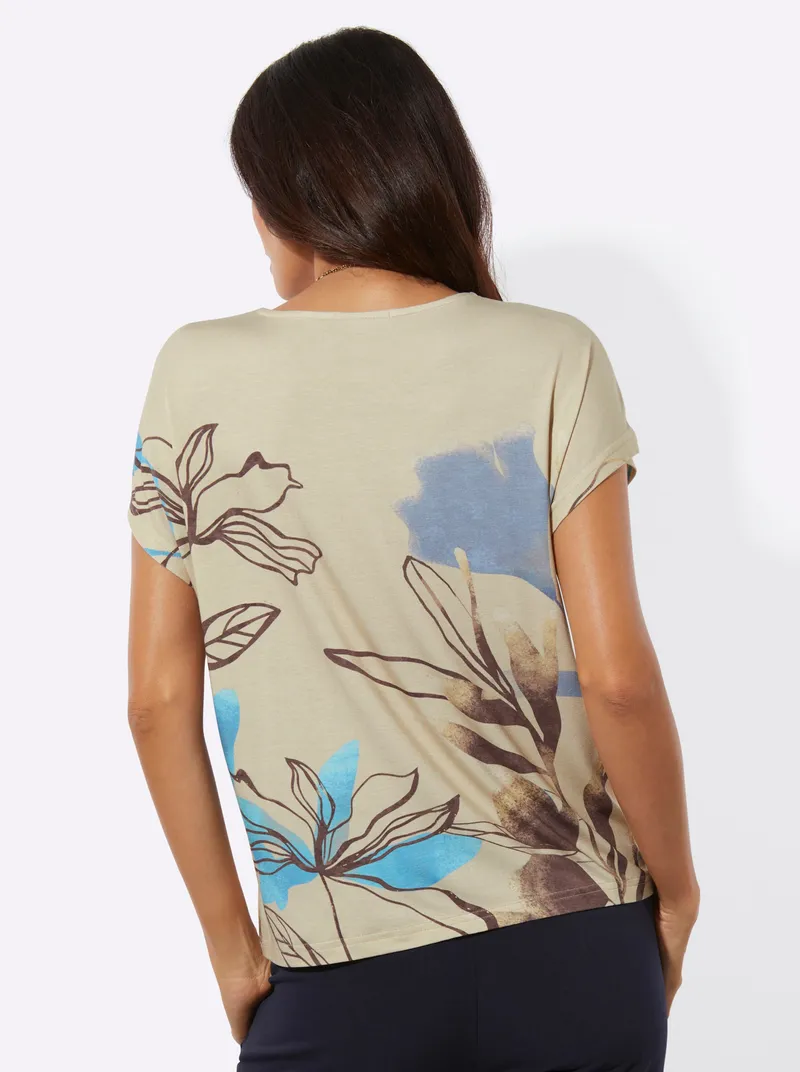 Witt Print-Shirt, Sand-bleu-bedruckt, – Produktbild 2 von 2
