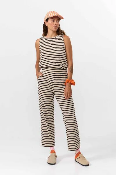 SUITE13LAB Suite13lab Damen-Straighthose MORGON gestreift, Schwarz, – Produktbild 2 von 4