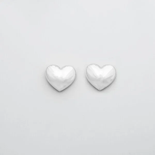 fejn jewelry fejn jewelry Ohrstecker 'big heart', Silber, – Produktbild 1 von 3